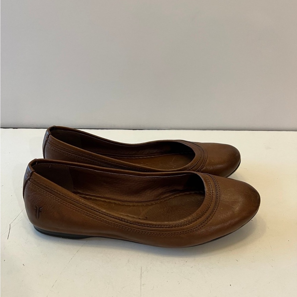 Frye Agnes Brown Ballet women’s flats size 6.5 - Picture 2 of 10